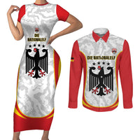 Custom Germany Football Couples Matching Short Sleeve Bodycon Dress and Long Sleeve Button Shirt 2026 Come On Die Nationalelf - Wonder Print Shop