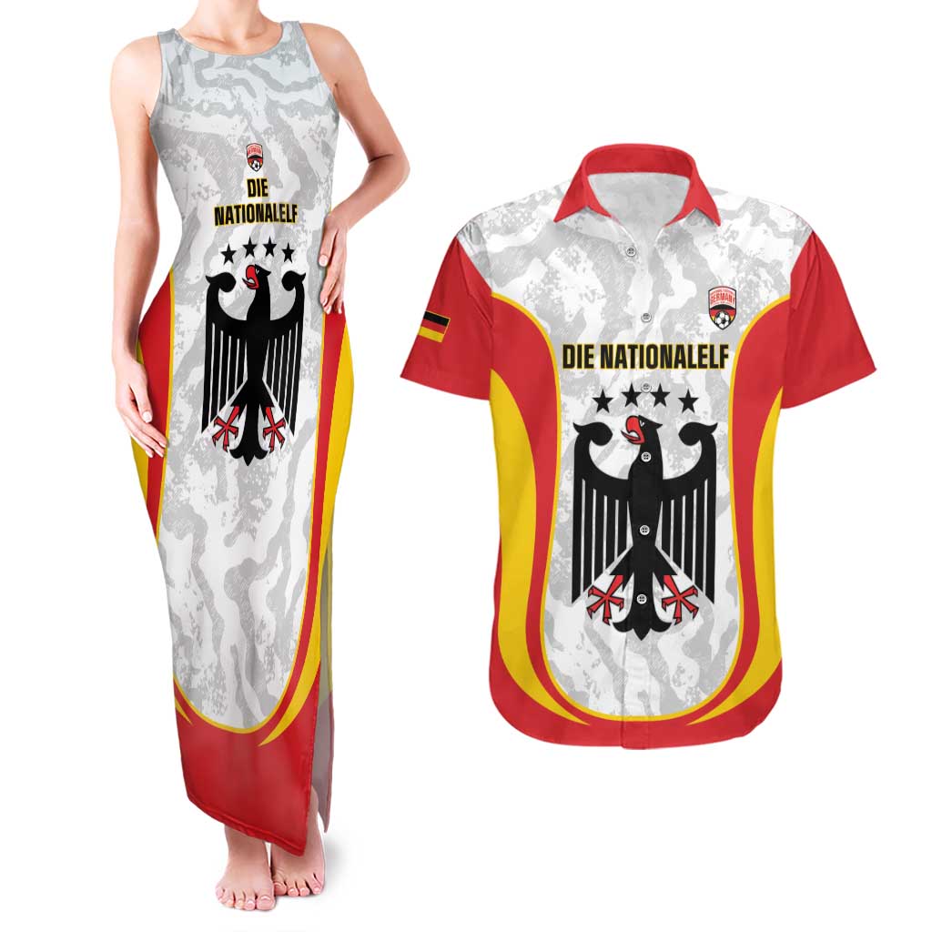 Custom Germany Football Couples Matching Tank Maxi Dress and Hawaiian Shirt 2026 Come On Die Nationalelf - Wonder Print Shop