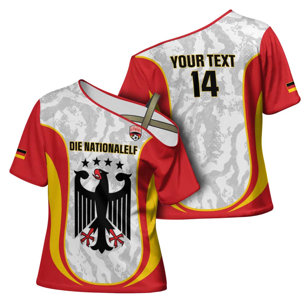 Custom Germany Football Cross Shoulder Shirt 2026 Come On Die Nationalelf - Wonder Print Shop