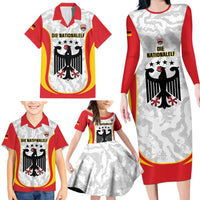 Custom Germany Football Family Matching Long Sleeve Bodycon Dress and Hawaiian Shirt 2026 Come On Die Nationalelf - Wonder Print Shop