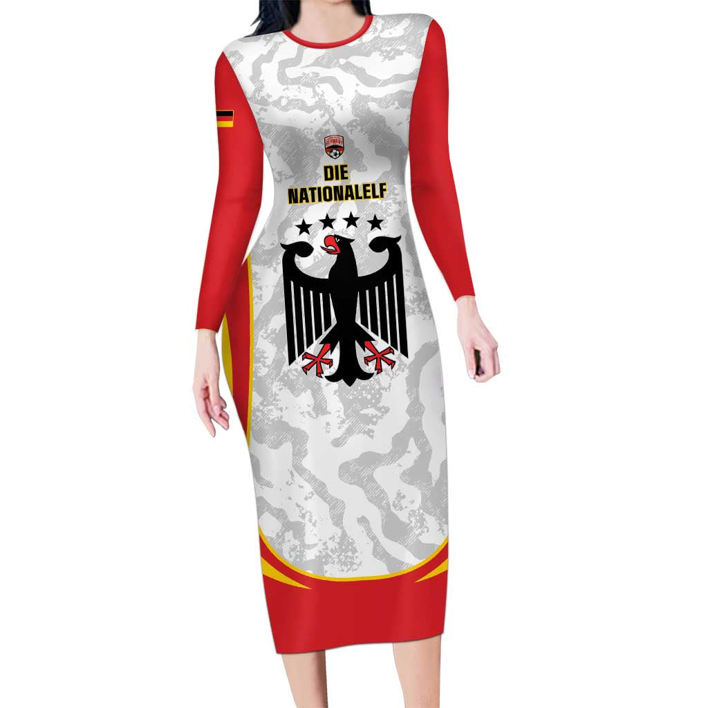 Custom Germany Football Family Matching Long Sleeve Bodycon Dress and Hawaiian Shirt 2026 Come On Die Nationalelf - Wonder Print Shop