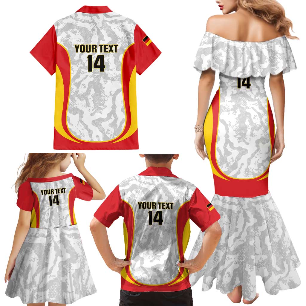 Custom Germany Football Family Matching Mermaid Dress and Hawaiian Shirt 2026 Come On Die Nationalelf - Wonder Print Shop