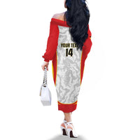 Custom Germany Football Family Matching Off The Shoulder Long Sleeve Dress and Hawaiian Shirt 2026 Come On Die Nationalelf - Wonder Print Shop