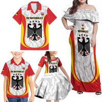 Custom Germany Football Family Matching Off Shoulder Maxi Dress and Hawaiian Shirt 2026 Come On Die Nationalelf - Wonder Print Shop