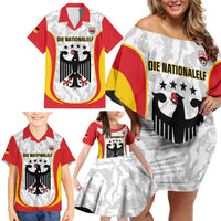 Custom Germany Football Family Matching Off Shoulder Short Dress and Hawaiian Shirt 2026 Come On Die Nationalelf - Wonder Print Shop