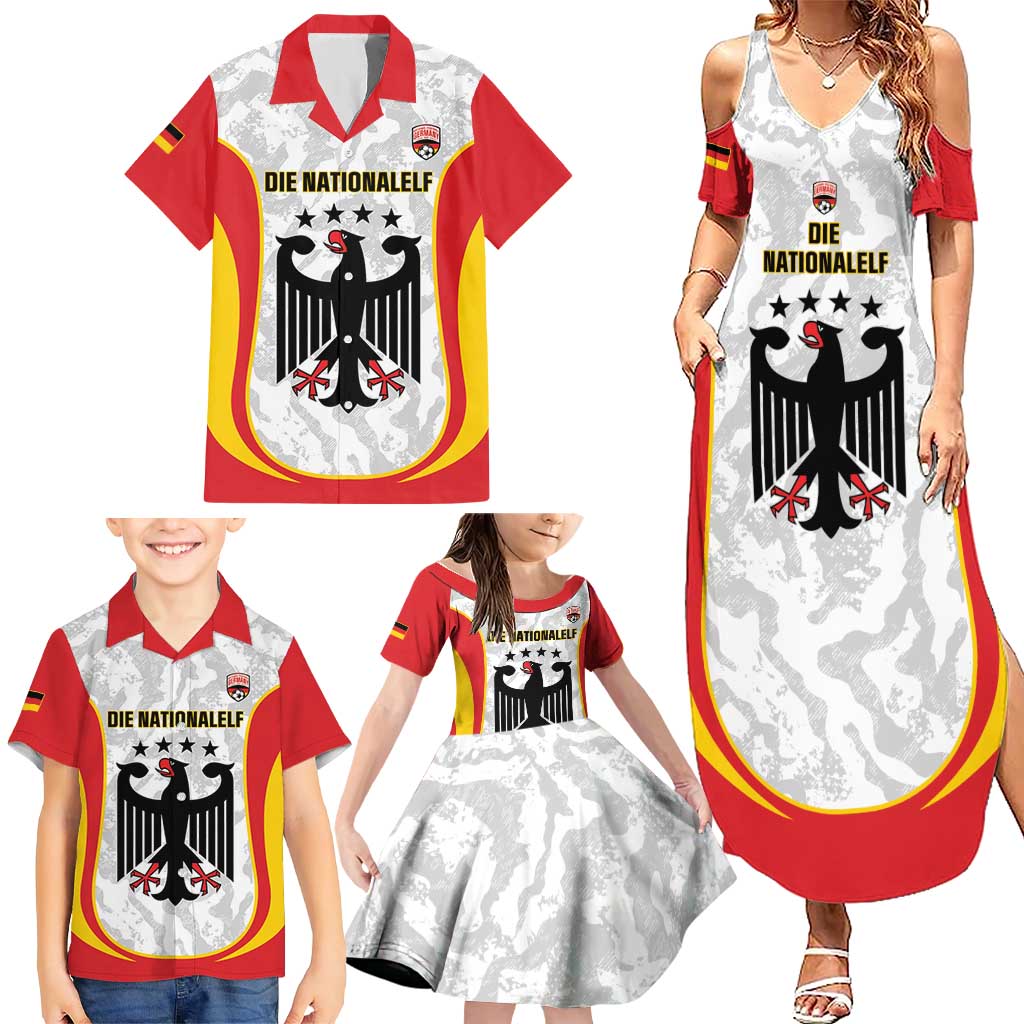 Custom Germany Football Family Matching Summer Maxi Dress and Hawaiian Shirt 2026 Come On Die Nationalelf - Wonder Print Shop