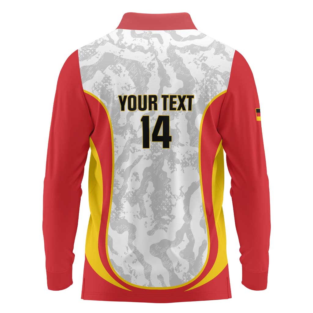 Custom Germany Football Long Sleeve Polo Shirt 2026 Come On Die Nationalelf - Wonder Print Shop