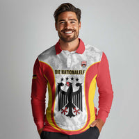 Custom Germany Football Long Sleeve Polo Shirt 2026 Come On Die Nationalelf - Wonder Print Shop