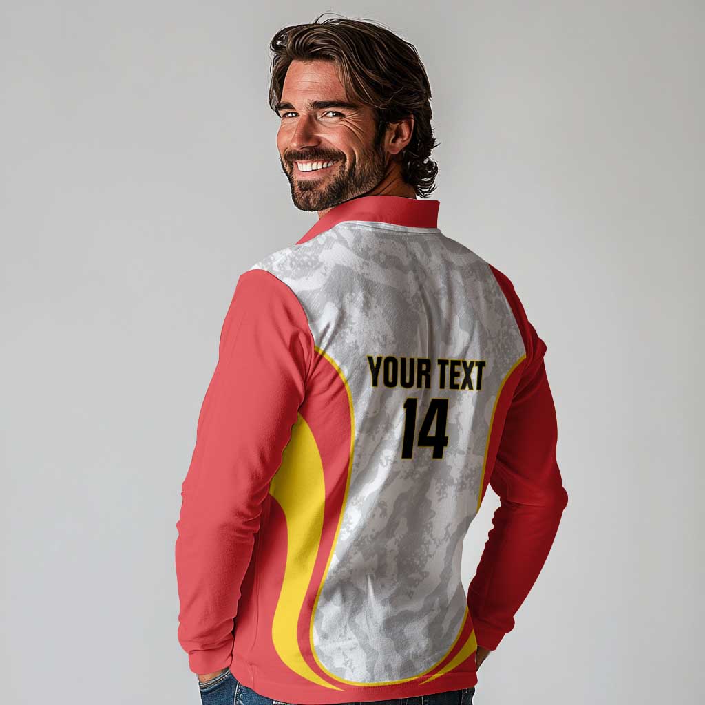 Custom Germany Football Long Sleeve Polo Shirt 2026 Come On Die Nationalelf - Wonder Print Shop