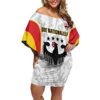 Custom Germany Football Off Shoulder Short Dress 2026 Come On Die Nationalelf - Wonder Print Shop