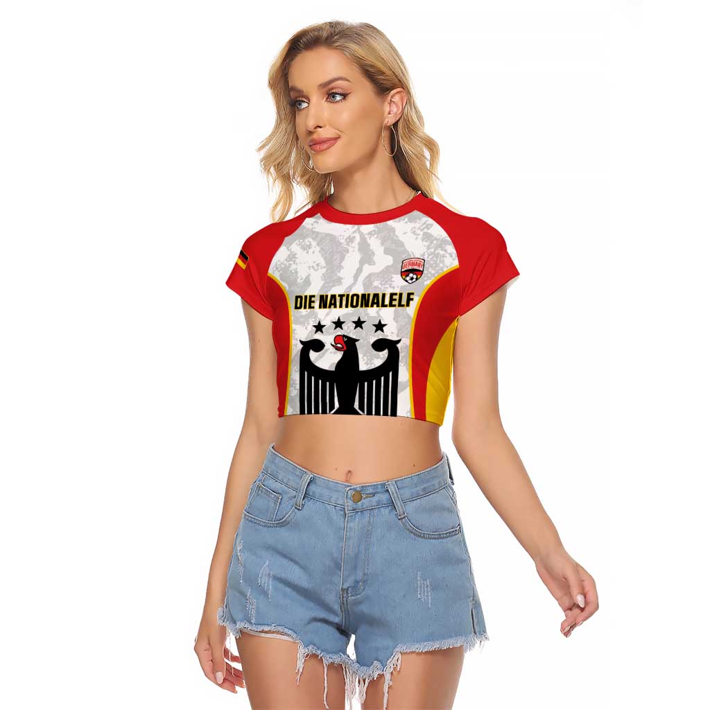 Custom Germany Football Raglan Cropped T Shirt 2026 Come On Die Nationalelf - Wonder Print Shop