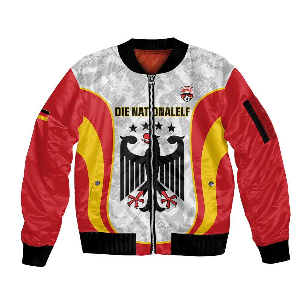 Custom Germany Football Sleeve Zip Bomber Jacket 2026 Come On Die Nationalelf - Wonder Print Shop
