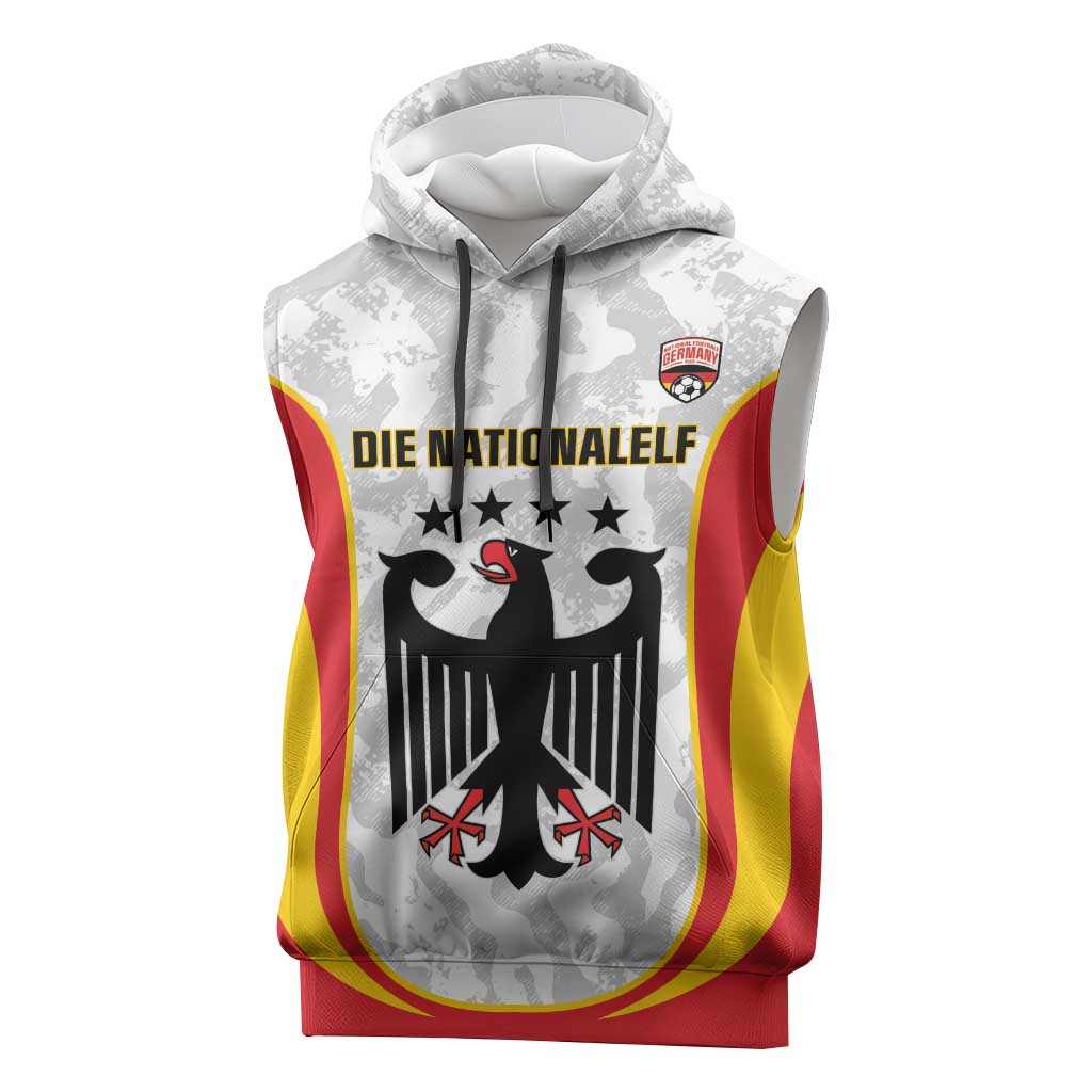 Custom Germany Football Sleeveless Hoodie 2026 Come On Die Nationalelf - Wonder Print Shop