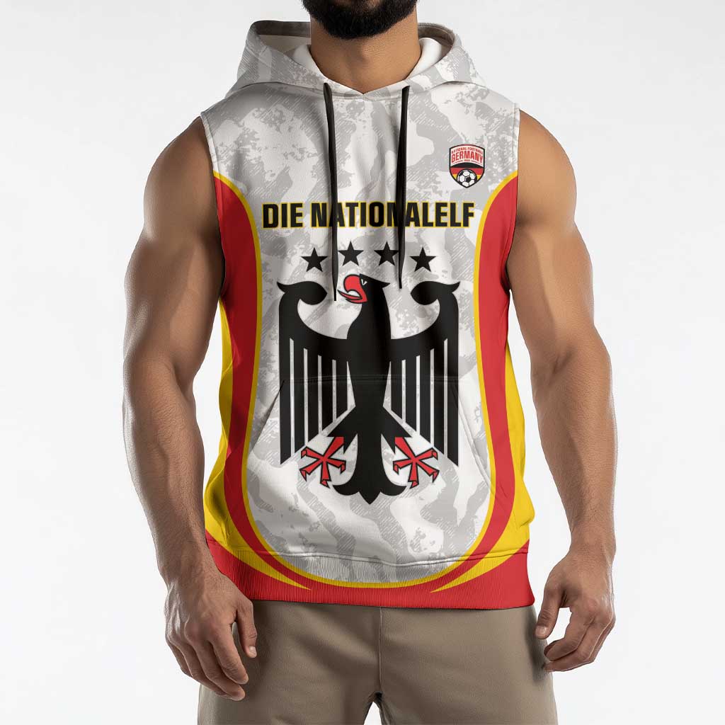 Custom Germany Football Sleeveless Hoodie 2026 Come On Die Nationalelf - Wonder Print Shop