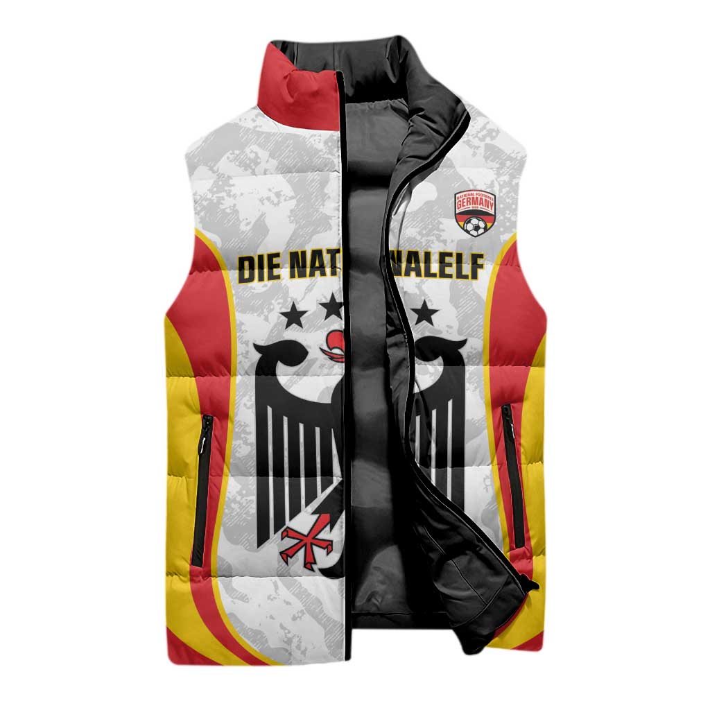 Custom Germany Football Sleeveless Puffer Jacket 2026 Come On Die Nationalelf - Wonder Print Shop
