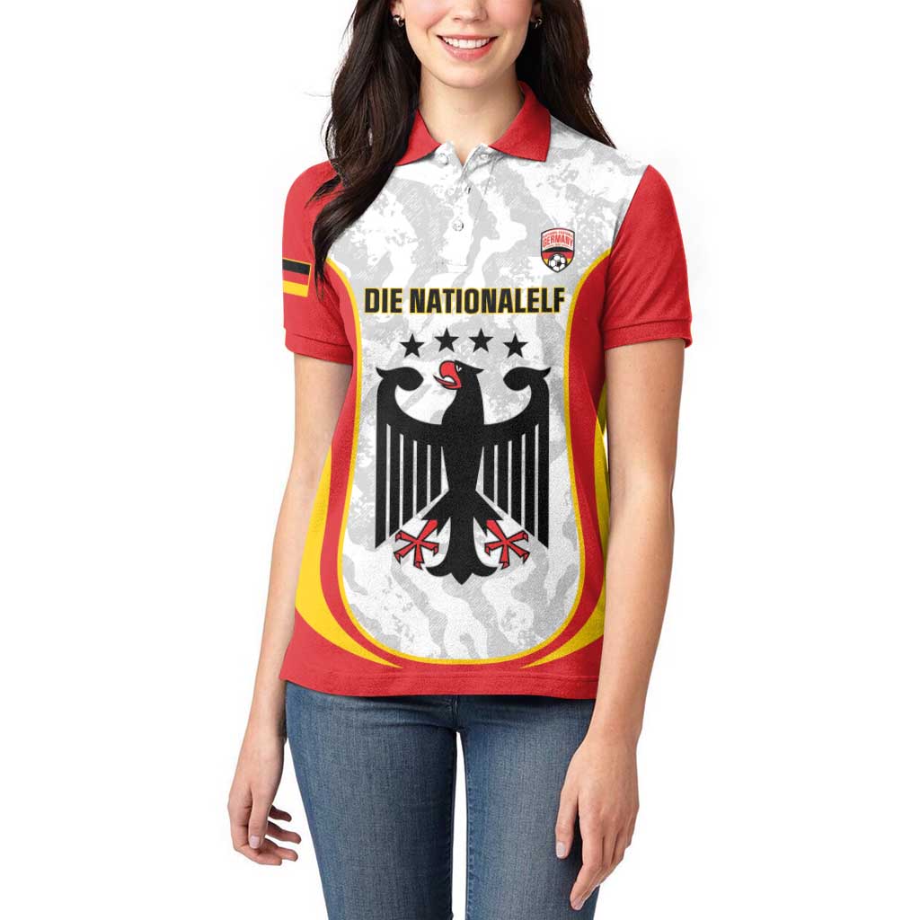 Custom Germany Football Women Polo Shirt 2026 Come On Die Nationalelf - Wonder Print Shop