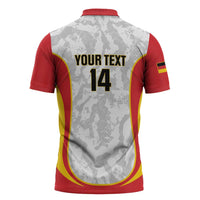 Custom Germany Football Zipper Polo Shirt 2026 Come On Die Nationalelf - Wonder Print Shop