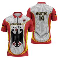 Custom Germany Football Zipper Polo Shirt 2026 Come On Die Nationalelf - Wonder Print Shop