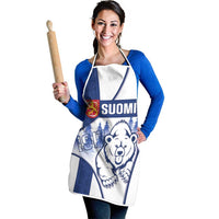 Finland Independence Day Apron Suomi 1917 Proud Flag Finnish Folk Pattern - Wonder Print Shop