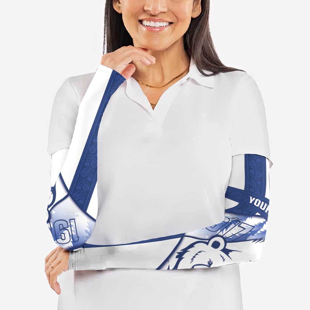 Personalised Finland Independence Day Arm Sleeves Suomi 1917 Proud Flag Finnish Folk Pattern - Wonder Print Shop