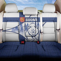 Finland Independence Day Back Car Seat Cover Suomi 1917 Proud Flag Finnish Folk Pattern - Wonder Print Shop