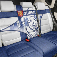 Finland Independence Day Back Car Seat Cover Suomi 1917 Proud Flag Finnish Folk Pattern - Wonder Print Shop