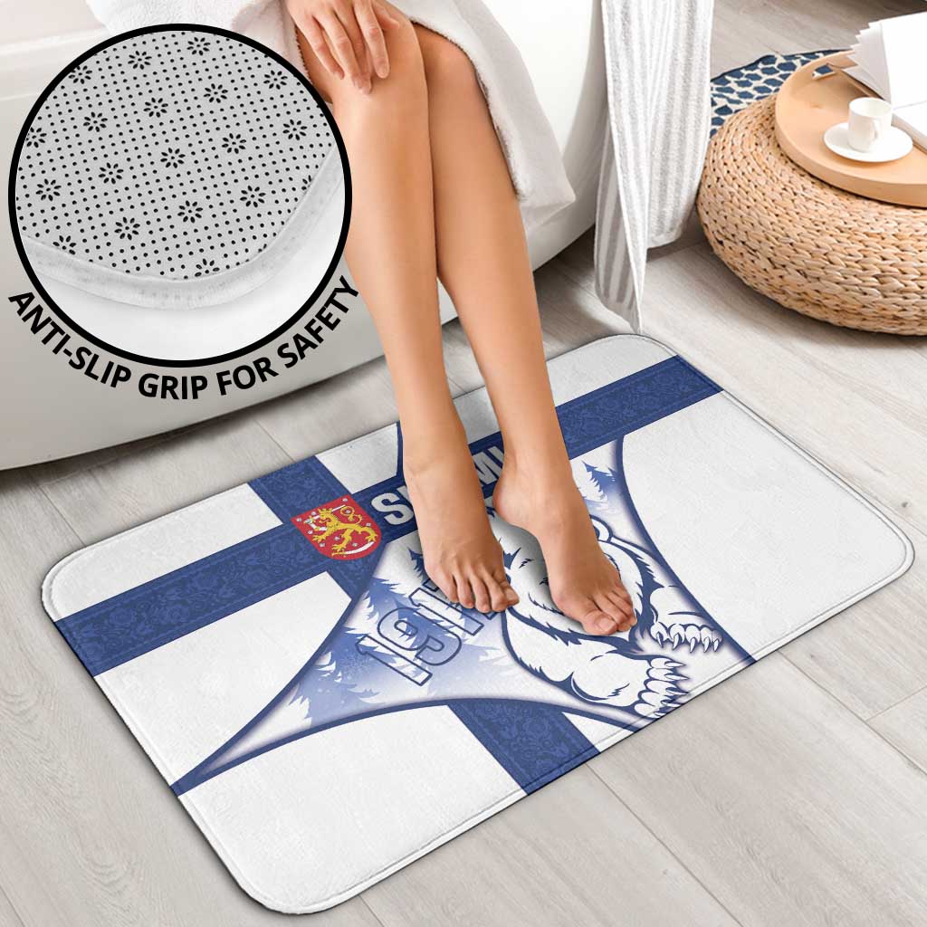 Finland Independence Day Bathroom Set Suomi 1917 Proud Flag Finnish Folk Pattern - Wonder Print Shop