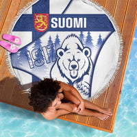 Finland Independence Day Beach Blanket Suomi 1917 Proud Flag Finnish Folk Pattern - Wonder Print Shop