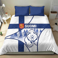 Finland Independence Day Bedding Set Suomi 1917 Proud Flag Finnish Folk Pattern - Wonder Print Shop