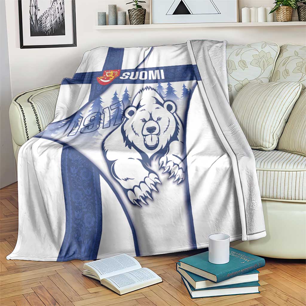 Finland Independence Day Blanket Suomi 1917 Proud Flag Finnish Folk Pattern - Wonder Print Shop