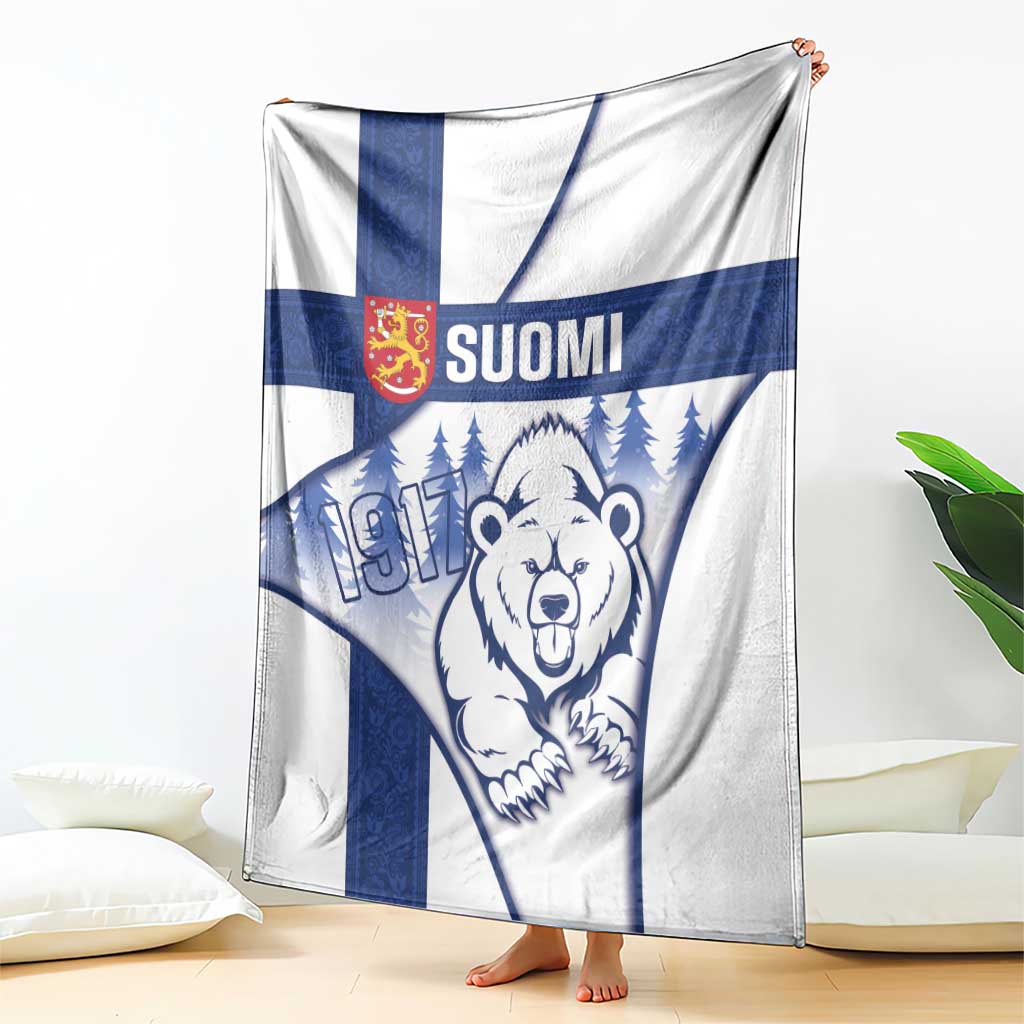 Finland Independence Day Blanket Suomi 1917 Proud Flag Finnish Folk Pattern - Wonder Print Shop