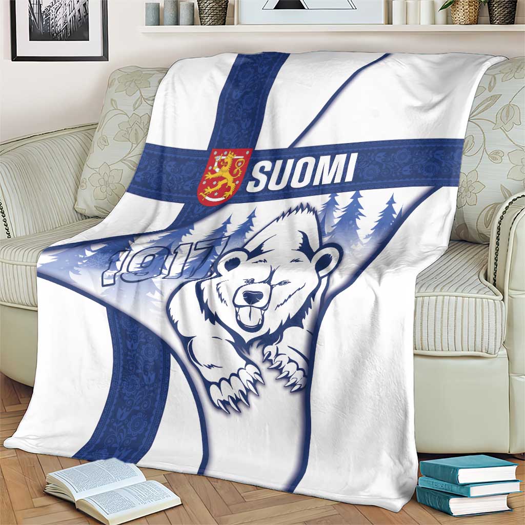 Finland Independence Day Blanket Suomi 1917 Proud Flag Finnish Folk Pattern - Wonder Print Shop