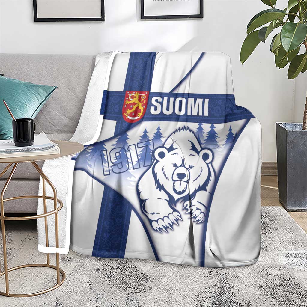 Finland Independence Day Blanket Suomi 1917 Proud Flag Finnish Folk Pattern - Wonder Print Shop