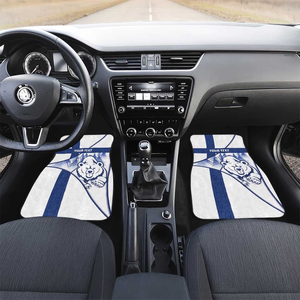 Personalised Finland Independence Day Car Mats Suomi 1917 Proud Flag Finnish Folk Pattern - Wonder Print Shop