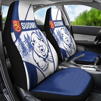Finland Independence Day Car Seat Cover Suomi 1917 Proud Flag Finnish Folk Pattern - Wonder Print Shop