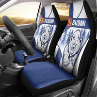 Finland Independence Day Car Seat Cover Suomi 1917 Proud Flag Finnish Folk Pattern - Wonder Print Shop
