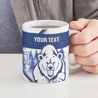 Personalised Finland Independence Day Ceramic Mug Suomi 1917 Proud Flag Finnish Folk Pattern - Wonder Print Shop