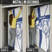 Personalised Finland Independence Day Door Cover Suomi 1917 Proud Flag Finnish Folk Pattern - Wonder Print Shop