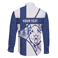 Personalised Finland Independence Day Family Matching Long Sleeve Bodycon Dress and Hawaiian Shirt Suomi 1917 Proud Flag Finnish Folk Pattern - Wonder Print Shop