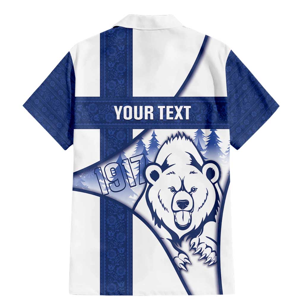 Personalised Finland Independence Day Family Matching Mermaid Dress and Hawaiian Shirt Suomi 1917 Proud Flag Finnish Folk Pattern - Wonder Print Shop