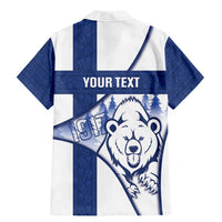 Personalised Finland Independence Day Family Matching Mermaid Dress and Hawaiian Shirt Suomi 1917 Proud Flag Finnish Folk Pattern - Wonder Print Shop