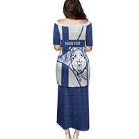 Personalised Finland Independence Day Family Matching Puletasi and Hawaiian Shirt Suomi 1917 Proud Flag Finnish Folk Pattern - Wonder Print Shop