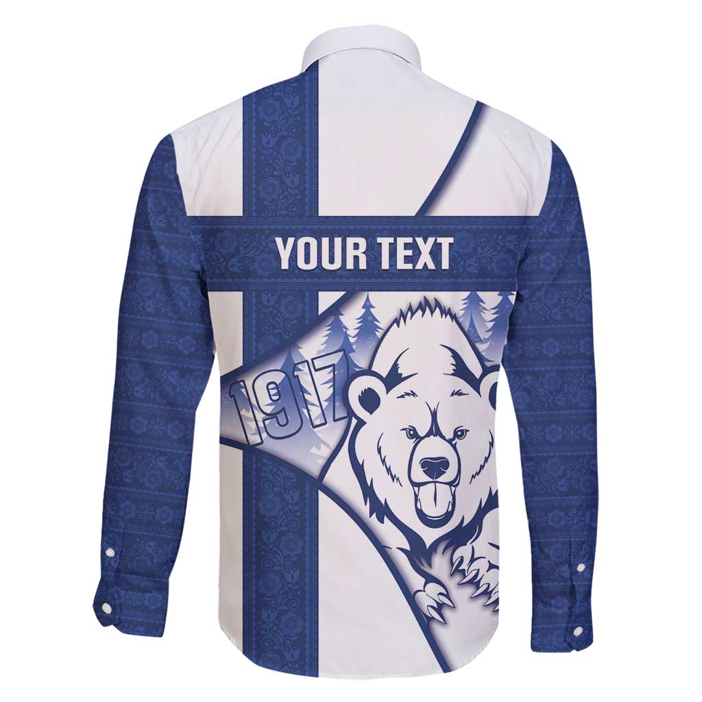 Personalised Finland Independence Day Family Matching Summer Maxi Dress and Hawaiian Shirt Suomi 1917 Proud Flag Finnish Folk Pattern - Wonder Print Shop