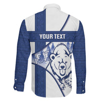 Personalised Finland Independence Day Family Matching Tank Maxi Dress and Hawaiian Shirt Suomi 1917 Proud Flag Finnish Folk Pattern - Wonder Print Shop