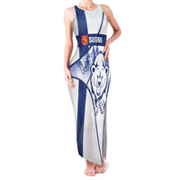 Personalised Finland Independence Day Family Matching Tank Maxi Dress and Hawaiian Shirt Suomi 1917 Proud Flag Finnish Folk Pattern - Wonder Print Shop