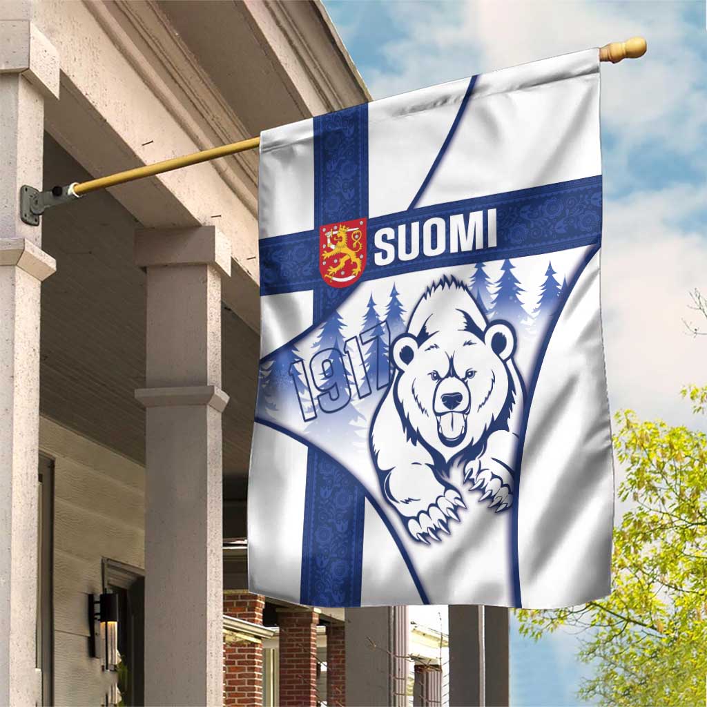 Finland Independence Day Garden Flag Suomi 1917 Proud Flag Finnish Folk Pattern - Wonder Print Shop