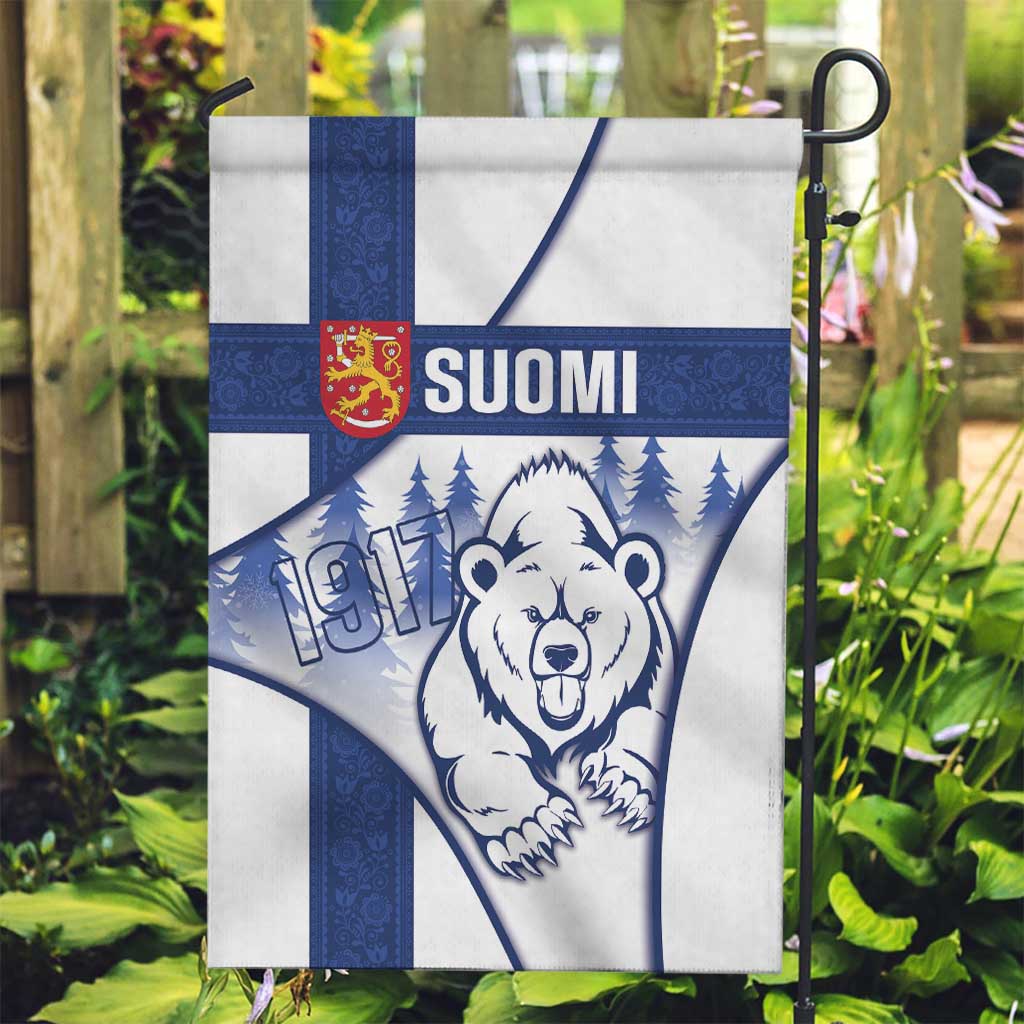 Finland Independence Day Garden Flag Suomi 1917 Proud Flag Finnish Folk Pattern - Wonder Print Shop