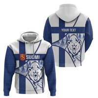 Personalised Finland Independence Day Hoodie Suomi 1917 Proud Flag Finnish Folk Pattern - Wonder Print Shop