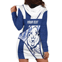 Personalised Finland Independence Day Hoodie Dress Suomi 1917 Proud Flag Finnish Folk Pattern - Wonder Print Shop