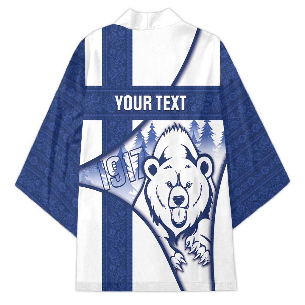 Personalised Finland Independence Day Kimono Suomi 1917 Proud Flag Finnish Folk Pattern - Wonder Print Shop